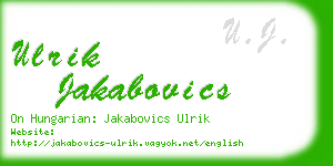 ulrik jakabovics business card